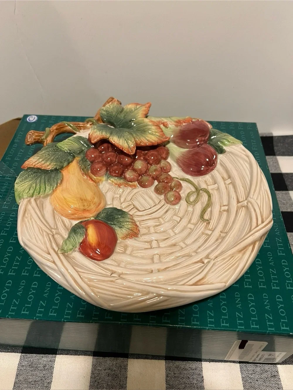NWT FITZ & FLOYD COUNTRY GOURMET CANAPÉ PLATE.